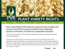 Tablet Screenshot of plantvarietyrights.org